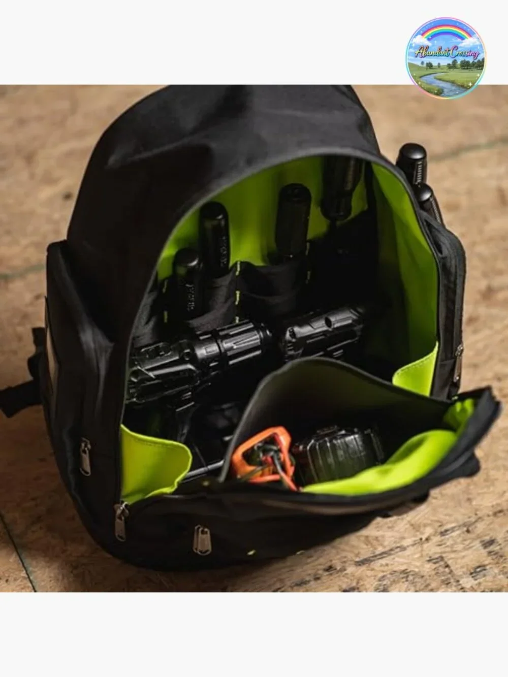 Rugged Tool Backpack 600D Polyester Waterproof Base 23 Pockets Padded Straps